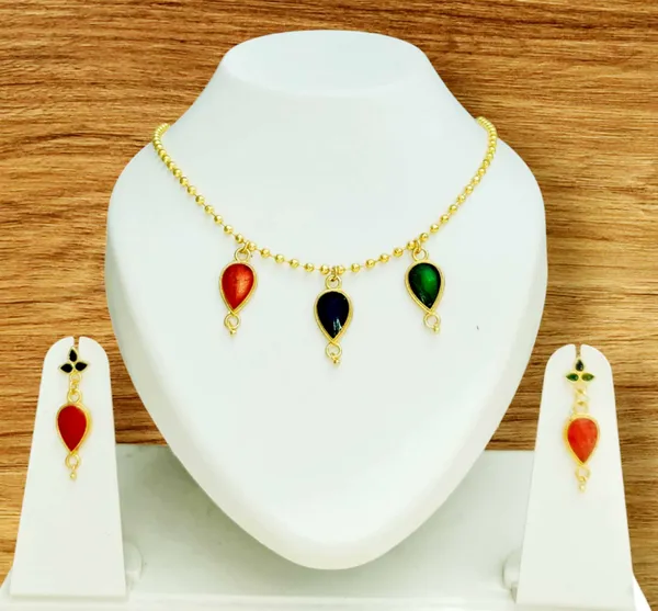 Assamese_Traditional_Multi_Meenakari_Golpata_3_Locket_Chain_Jewellery_Set