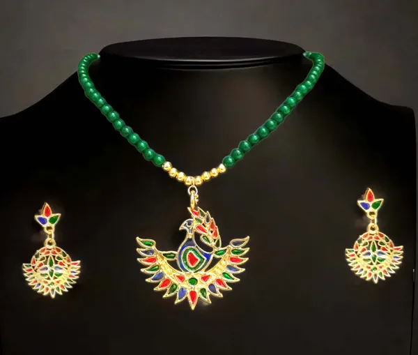 Assamese_Traditional_Multi_Meenakari_Mayur_Design_Monitassel_Jewellery_Set