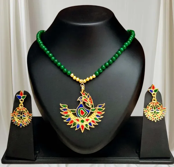 Assamese_Traditional_Multi_Meenakari_Mayur_Design_Monitassel_Jewellery_Set