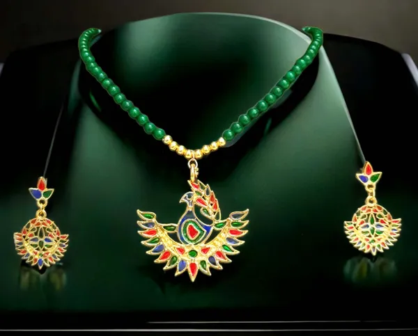 Assamese_Traditional_Multi_Meenakari_Mayur_Design_Monitassel_Jewellery_Set