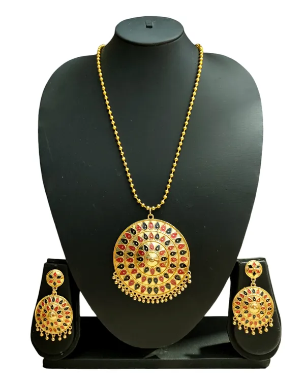 Assamese_Traditional_R-B_Big_Japi_Goti_Chain_Jewellery_Set