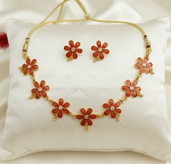 BG_GOLD_Assamese_Traditional_Orange_Copper_Based_Golpata_Jewellery_Set