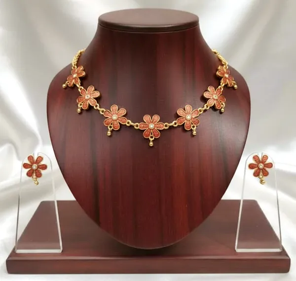 BG_GOLD_Assamese_Traditional_Orange_Copper_Based_Golpata_Jewellery_Set