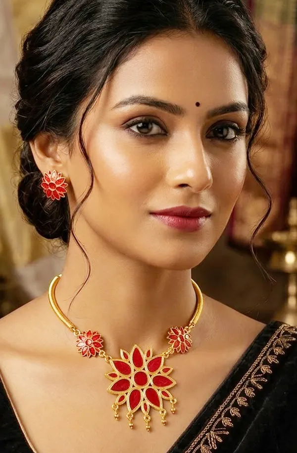 BG_GOLD_Assamese_Traditional_Copper_Based__Red_Ful_Pipe_Jewellery_Set