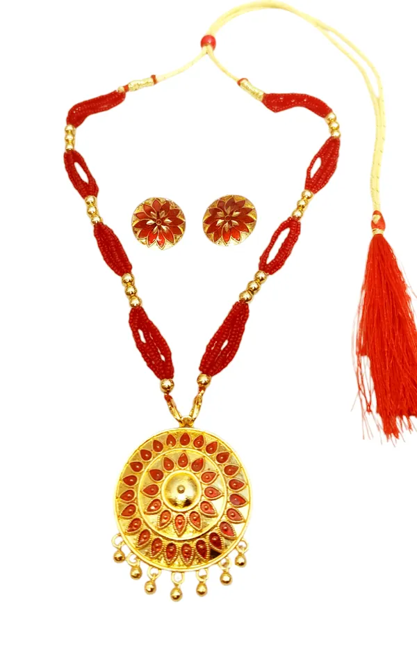 Assamese_Traditional_Red_Japi_With_Tassel