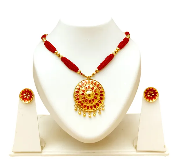 Assamese_Traditional_Red_Japi_With_Tassel