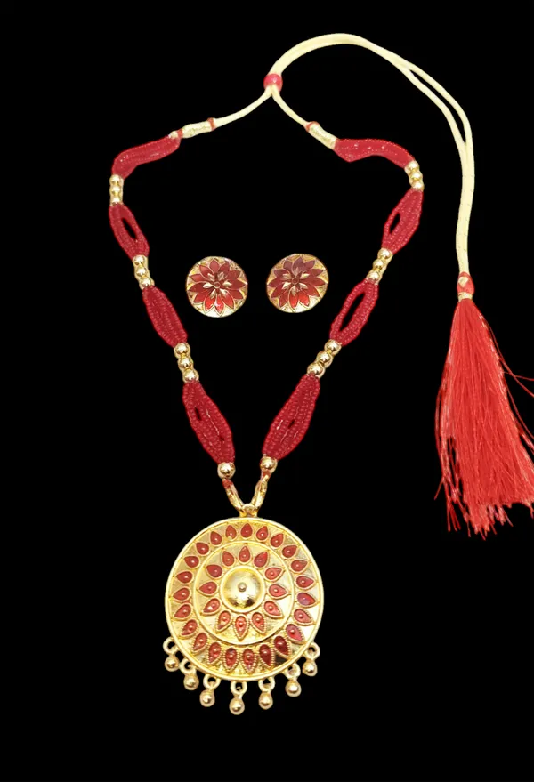 Assamese_Traditional_Red_Japi_With_Tassel