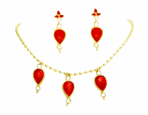Assamese_Traditional_Red_Meenakari_Golpata_3_Locket_Chain_Jewellery_Set