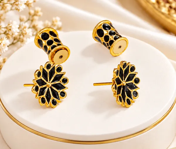 BG_GOLD_Assamese_Traditional_Black_Thuriya_Copper_Stud_Earring_