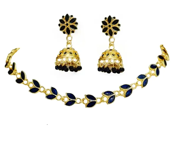 Assamese_Traditional_Copper_Based_Blue_Patti_Jhumka_Earring_Set