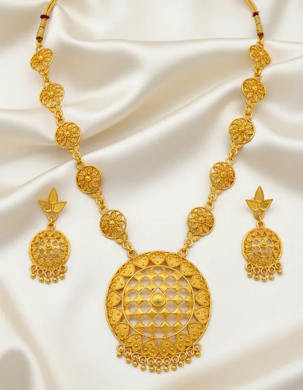 Assamese_Traditional__Copper_Based_Golden_Japi_Jewellery_Set