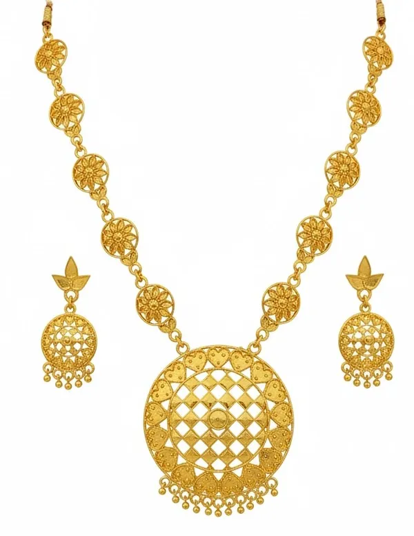 Assamese_Traditional__Copper_Based_Golden_Japi_Jewellery_Set