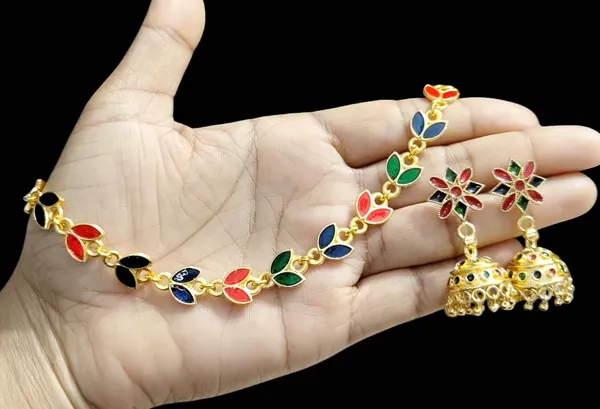 Assamese_Traditional_Copper_Based_Multi_Patti_Jhumka_Earring_Set