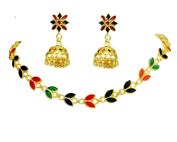 Assamese_Traditional_Copper_Based_Multi_Patti_Jhumka_Earring_Set