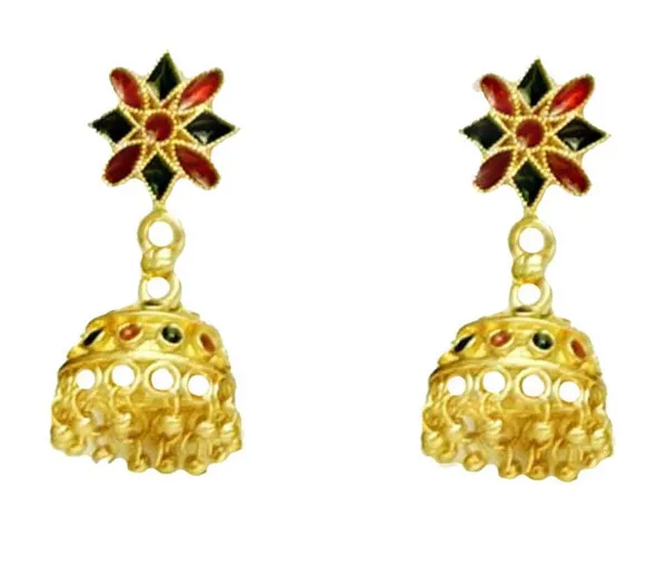 Assamese_Traditional_Copper_Based_Multi_Patti_Jhumka_Earring_Set