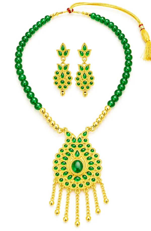 BG_GOLD_Assamese_traditiona_Jewellery_Copper_Based_Green_Dugdugi_Set__Moni_Tassel_
