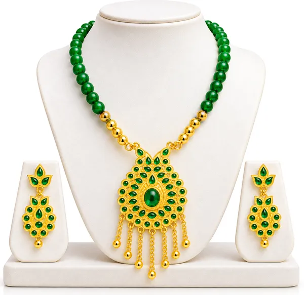 BG_GOLD_Assamese_traditiona_Jewellery_Copper_Based_Green_Dugdugi_Set__Moni_Tassel_
