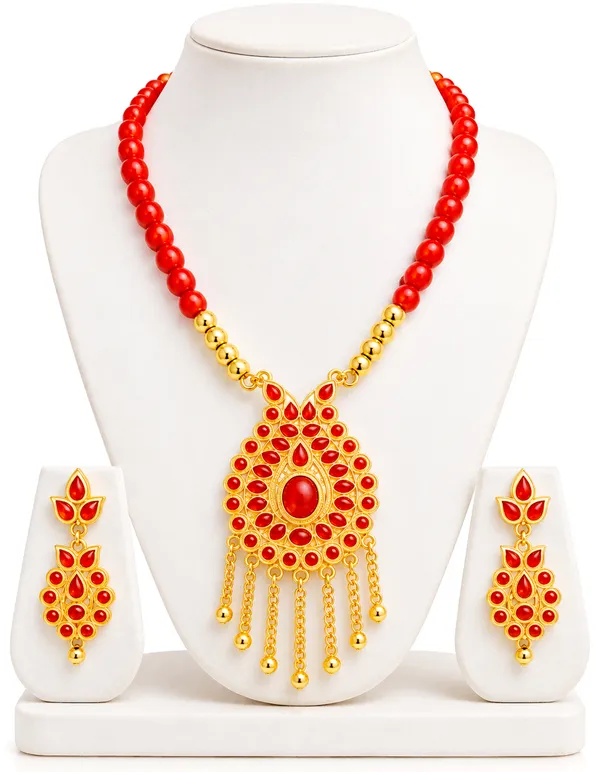 BG_GOLD_Assamese_traditiona_Jewellery_Copper_Based_Red_Dugdugi_Set__Moni_Tassel_