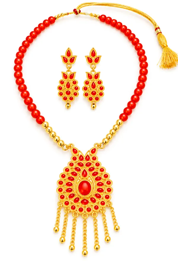 BG_GOLD_Assamese_traditiona_Jewellery_Copper_Based_Red_Dugdugi_Set__Moni_Tassel_