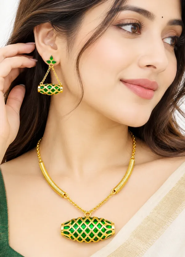 BG_GOLD_Assamese_traditiona_Jewellery_Copper_Based__Green_Dhulbiri_Set__Pipe_Chain_