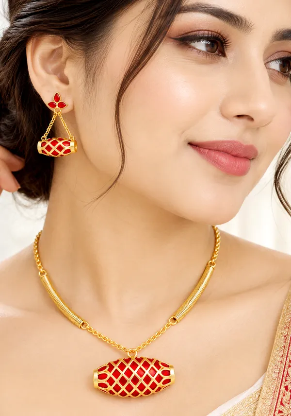 BG_GOLD_Assamese_traditiona_Jewellery_Copper_Based__Red_Dhulbiri_Set__Pipe_Chain_