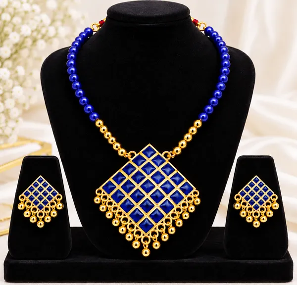 BG_GOLD_Assamese_traditiona__Copper_Based__Blue_Square_Moni_Tassel_Jewellery_Set