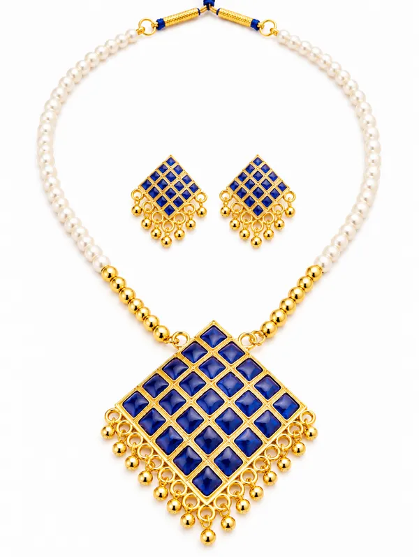 BG_GOLD_Assamese_traditiona__Copper_Based__Blue_Square_white_Moni_Tassel_Jewellery_Set
