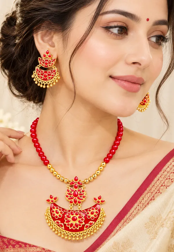 BG_GOLD_Assamese_traditiona__Copper_Based__Red_Junbiri_Moni_Tassel_Jewellery_Set