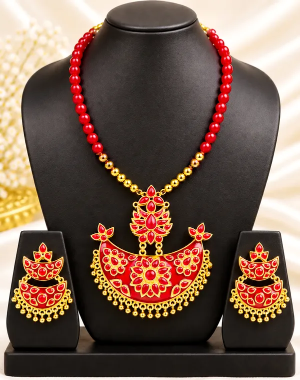 BG_GOLD_Assamese_traditiona__Copper_Based__Red_Junbiri_Moni_Tassel_Jewellery_Set