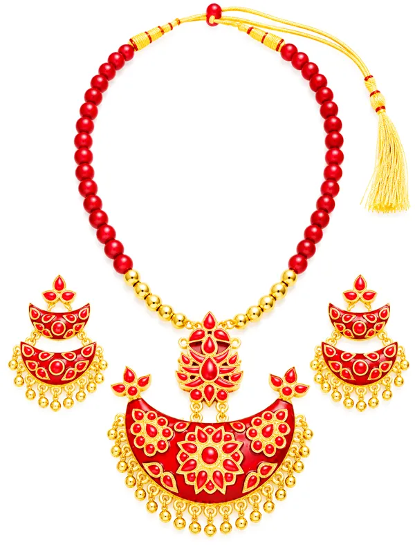 BG_GOLD_Assamese_traditiona__Copper_Based__Red_Junbiri_Moni_Tassel_Jewellery_Set