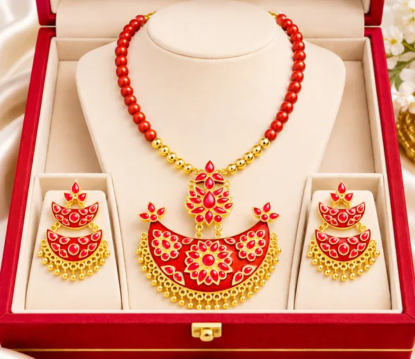 BG_GOLD_Assamese_traditiona__Copper_Based__Red_Junbiri_Moni_Tassel_Jewellery_Set