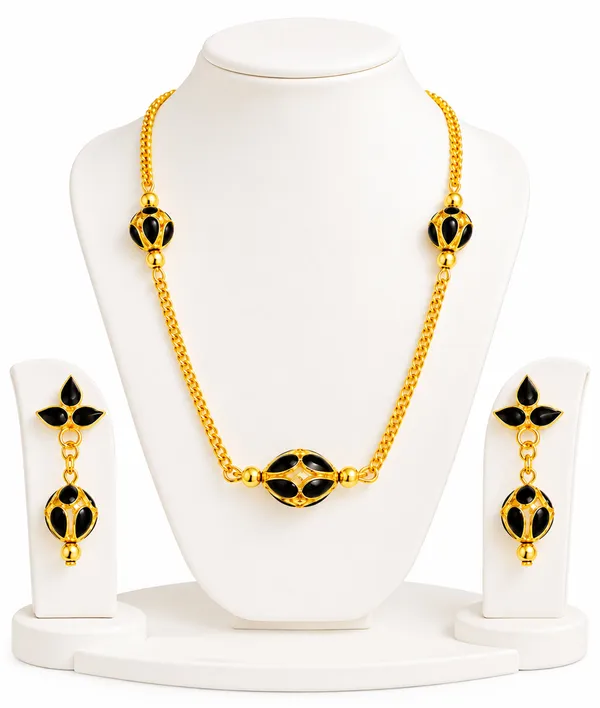 BG_GOLD_Assamese_traditional_Copper_Based_1_ball_Black__3_ball_chain_Monimala_Jewellery_Set