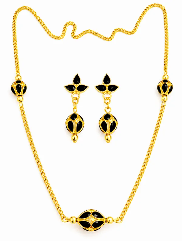 BG_GOLD_Assamese_traditional_Copper_Based_1_ball_Black__3_ball_chain_Monimala_Jewellery_Set