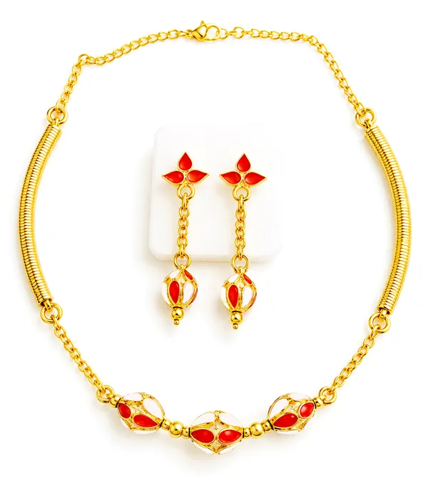 BG_GOLD_Assamese_traditional_Copper_Based_1_ball_Red_Withe_pipe_chain_Monimala_Jewellery_Set