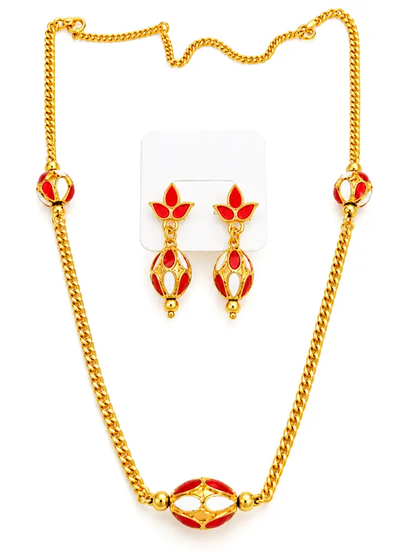 BG_GOLD_Assamese_traditional_Copper_Based_1_ball_Red_white_3_ball_chain_Monimala_Jewellery_Set