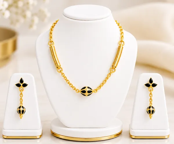 BG_GOLD_Assamese_traditional_Copper_Based_1_ball_black_pipe_chain_Monimala_Jewellery_Set