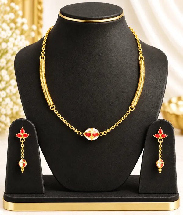 BG_GOLD_Assamese_traditional_Copper_Based_1_ball_red_withe_pipe_chain_Monimala_Jewellery_Set