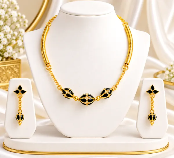 BG_GOLD_Assamese_traditional_Copper_Based_3_ball_black_pipe_chain_Monimala_Jewellery_Set