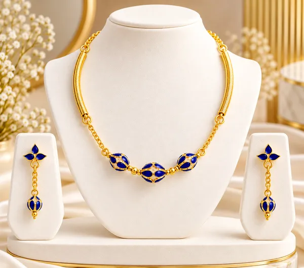 BG_GOLD_Assamese_traditional_Copper_Based_3_ball_blue_pipe_chain_Monimala_Jewellery_Set