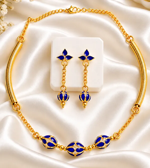 BG_GOLD_Assamese_traditional_Copper_Based_3_ball_blue_pipe_chain_Monimala_Jewellery_Set