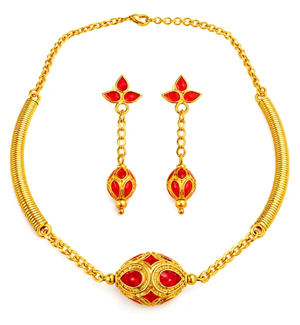BG_GOLD_Assamese_traditional_Copper_Based_Big_1_ball_Red__pipe_chain_Monimala_Jewellery_Set