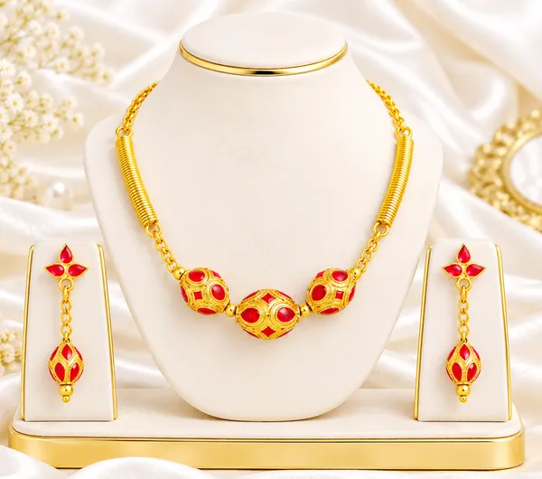BG_GOLD_Assamese_traditional_Copper_Based_Big_Red_3_Ball__Pipe_Chain_Monimala_Jewellery_Set