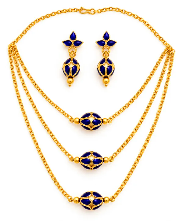 BG_GOLD_Assamese_traditional_Copper_Based_Blue_3_ball_chain_Monimala_Jewellery_Set