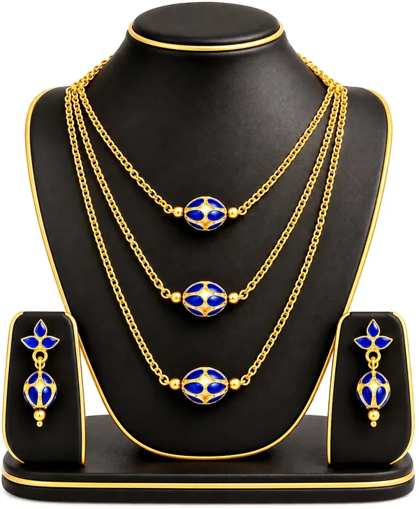 BG_GOLD_Assamese_traditional_Copper_Based_Blue_3_ball_chain_Monimala_Jewellery_Set