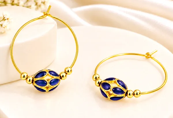 BG_GOLD_Assamese_traditional_Copper_Based_Blue_Monimala_Hoop_Earring_Set