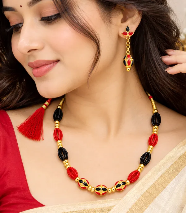 BG_GOLD_Assamese_traditional_Copper_Based_Red_Black_MoniMala_Jewellery_Set