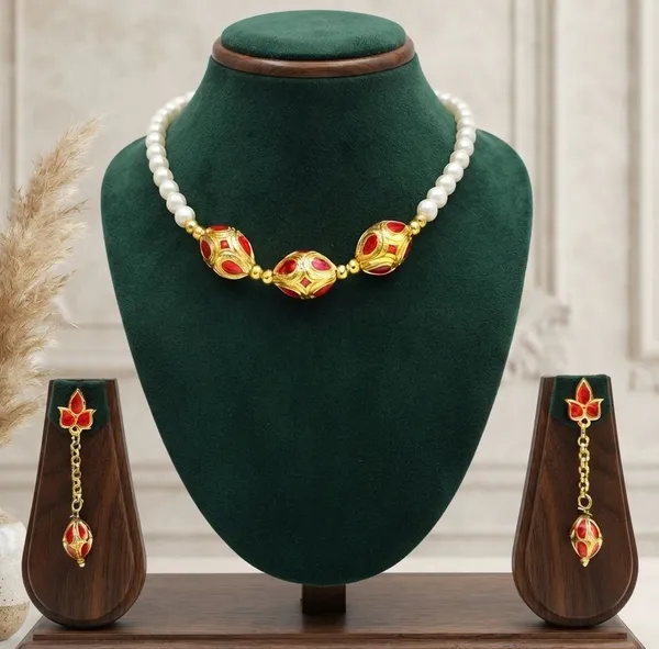 BG_GOLD_Assamese_traditional_Copper_Based_Red_White_MoniMala_Jewellery_Set