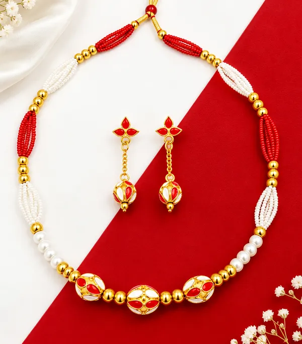 BG_GOLD_Assamese_traditional_Copper_Based_Red_White__MoniMala_Jewellery_Set