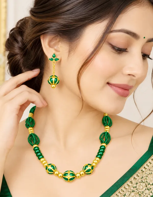 BG_GOLD_Assamese_traditional_Copper_Based_green_Monimala_Jewellery_Set