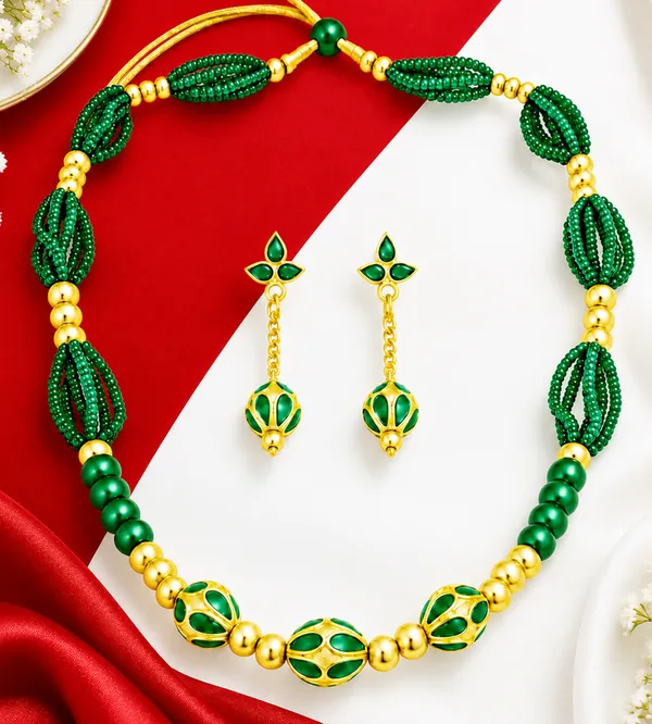 BG_GOLD_Assamese_traditional_Copper_Based_green_Monimala_Jewellery_Set